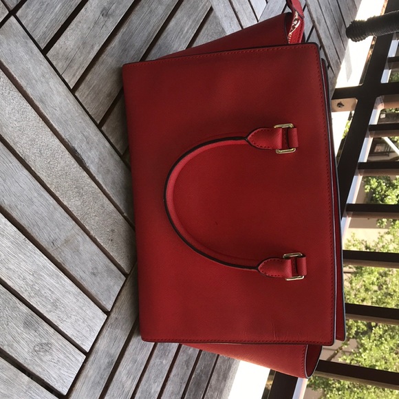 Michel Kors Red Leather Large Selma Satchel - Picture 7 of 7